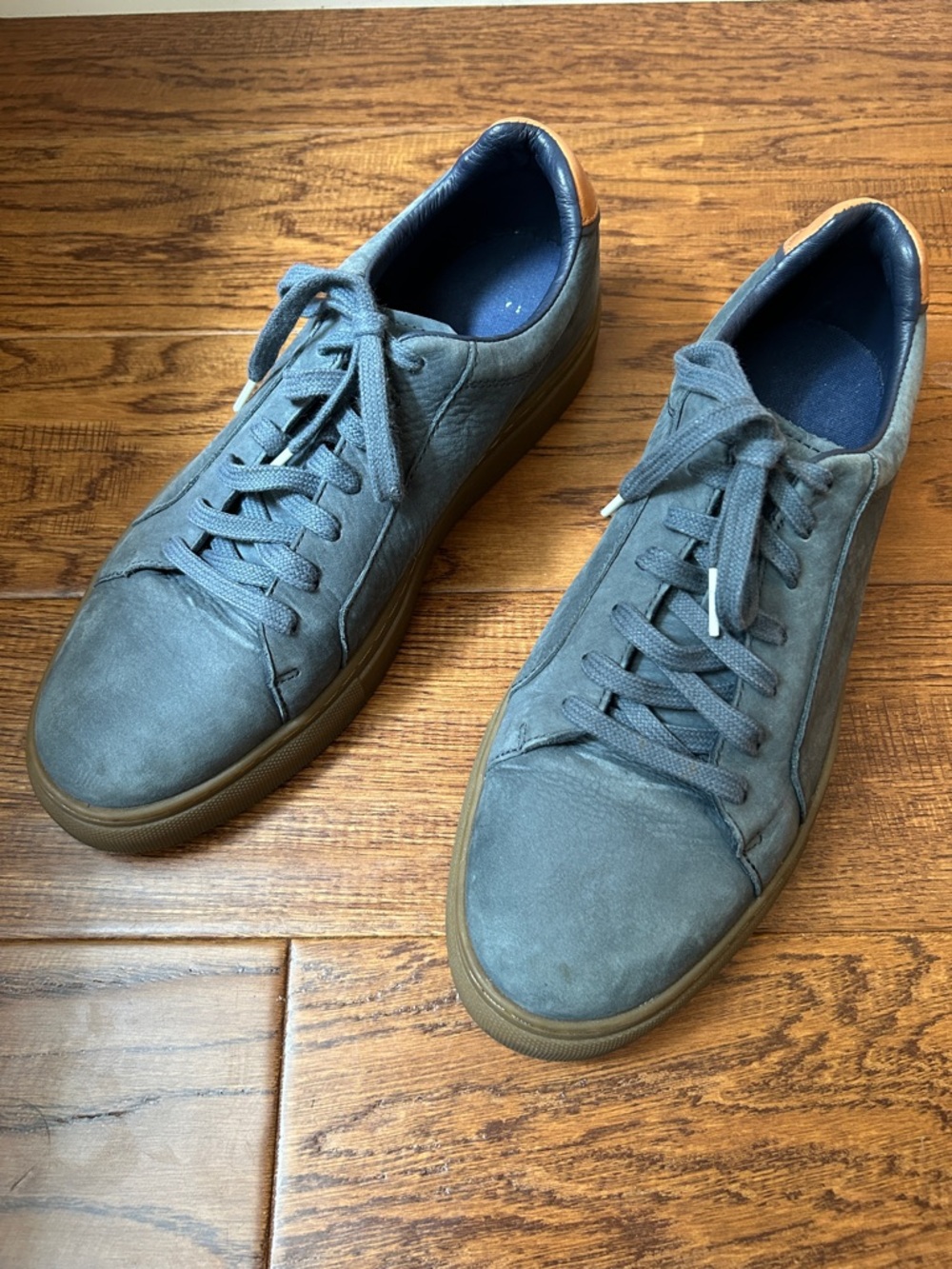 Men's Cole Haan Lace-Up Sneakers in Slate Blue and Brown